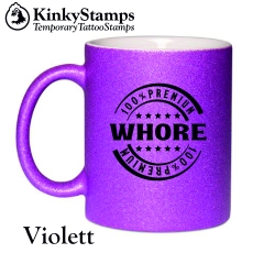 Premium Whore Glitzertasse