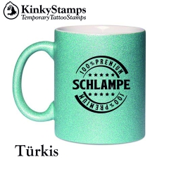 Premium Schlampe Glitzertasse