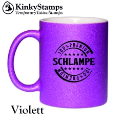Premium Schlampe Glitzertasse