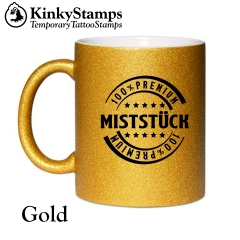 Premium Miststück Glitzertasse