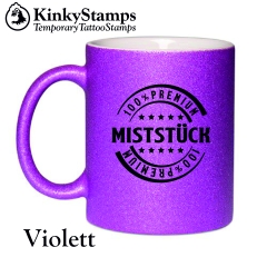 Premium Miststück Glitzertasse
