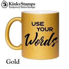 Use your words Glitzertasse