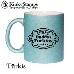 Daddys Fucktoy Glitzertasse